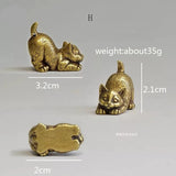 Copper Cats Figurines Tea Pets