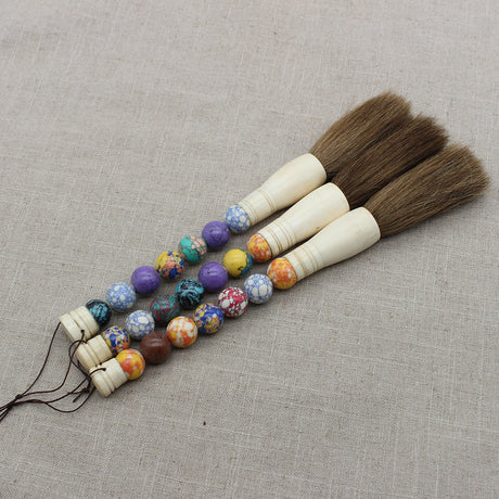 Decorative Pearl and Stone Calligraphy Artist Brushes