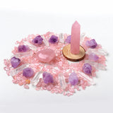 Natural Crystal Gift Sets Amethyst Clear Quartz Rose Quartz Gifts Box