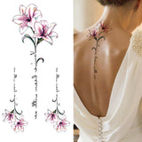 Large Peony Temporary Tattoos