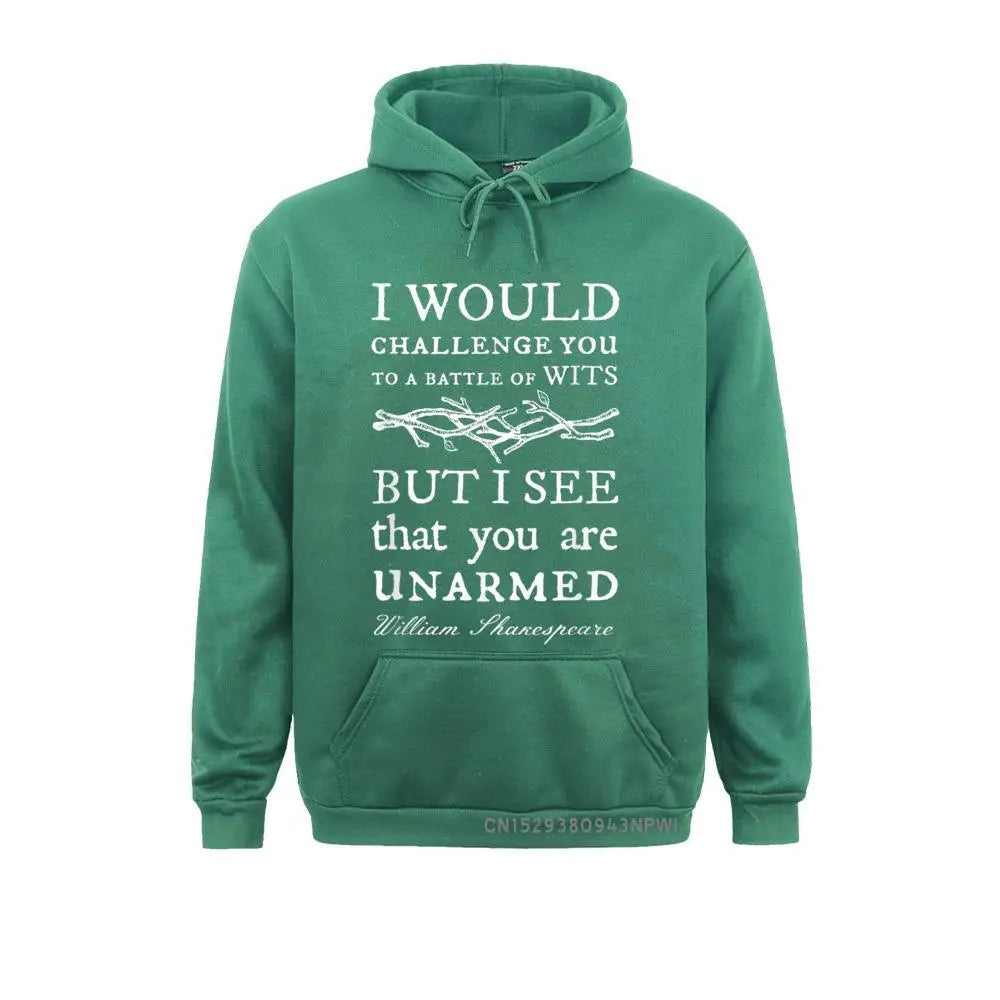Battle Of Wits Shakespeare Quote Pullover Hoodies Sweatshirt