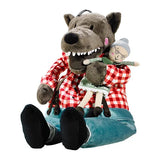 45cm Plush Grandma Big Bad Wolf Plushie Toy Little Red Riding Hood Fairy Tale