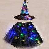 LED Witch Stars Tutu Skirt Glow Party Costumes Halloween