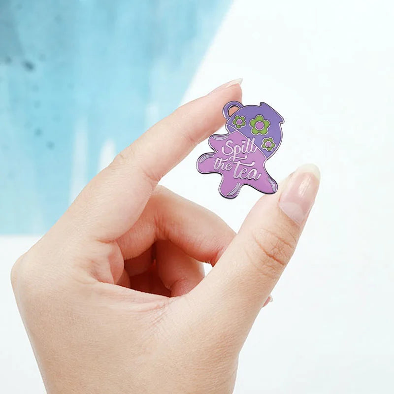 Spill the Tea Enamel Pin