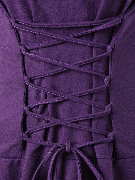 Archer's Goblincore Hooded  Lace Up Tunic Dress