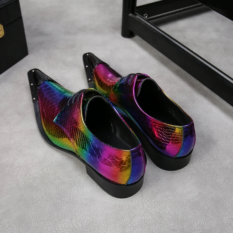 Rainbow dress shoes shop