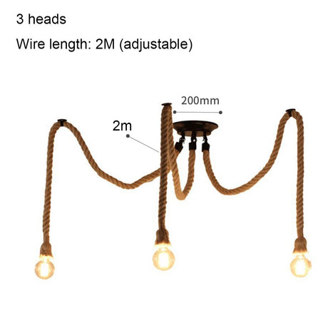 Pirate's Ship Hemp Rope Ceiling Pendant Light Chandeliers Spider Chandelier