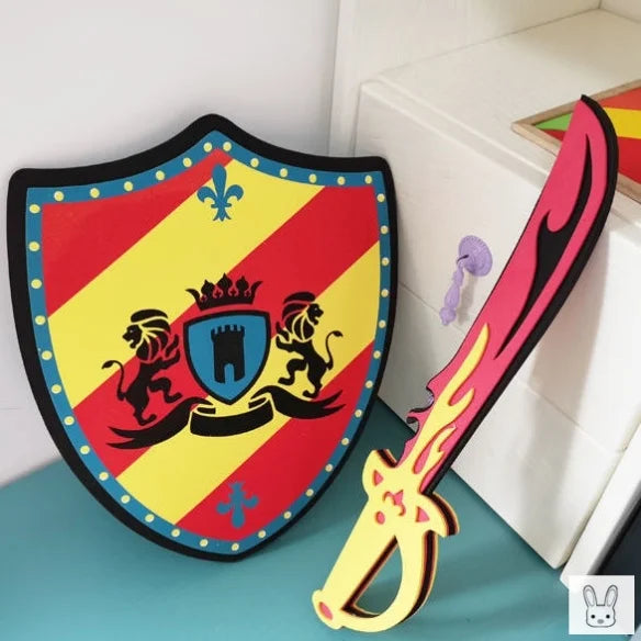 Medieval Sword & Shield Set Soft Children Cosplay