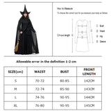 Evil Witch Queen Halloween Costume Medieval Gothic Enchantress Cosplay