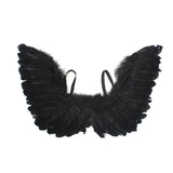 Black Swan Tulle Tutu Dress with Feather Wings and Hair Clip Halloween Costume
