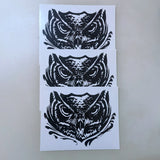 Black Owl Temporary Tattoo Hand Back Neck