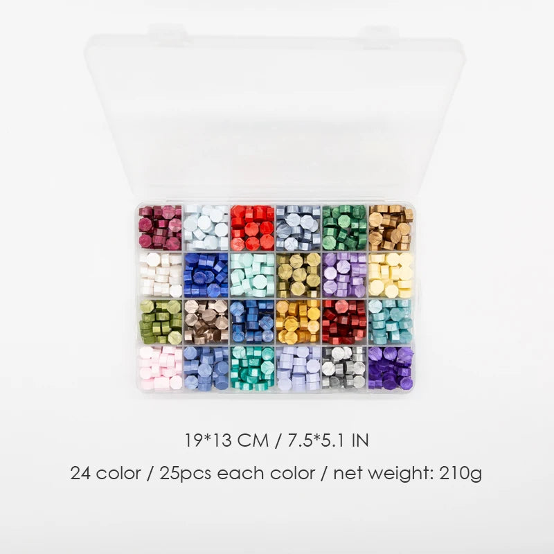 Sealing Wax Box Set Stamp Seal Beans Beads Wax stamp Making Tools