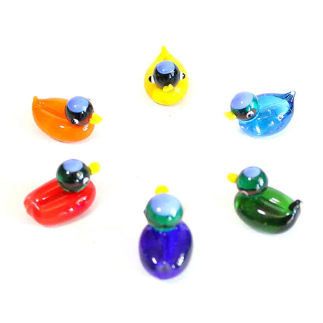 Glass Duck Mini Figurines Tea Pets