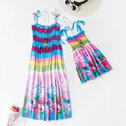 Mother and Daughter Matching Boho Beach Sundresses Summer Dresses