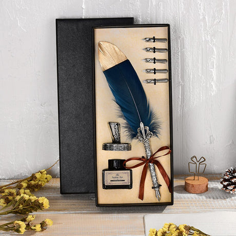 Calligraphy Feather Quill Fountain Pen Set Gift Box