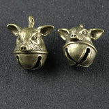 One Copper Lucky Pig Tinkle Bell Charm