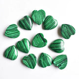 Twelve Natural Stone Heart Shape Cabochons for Jewellery Making 25mm