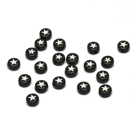 Friendship Bracelet Stars and Letters Acrylic Beads Round Spacer Beads For DIY Jewellery Making