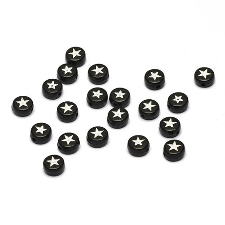 Friendship Bracelet Stars and Letters Acrylic Beads Round Spacer Beads For DIY Jewellery Making