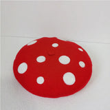Red Mushroom Beret hat