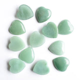 Twelve Natural Stone Heart Shape Cabochons for Jewellery Making 25mm