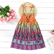 Summer Boho Girls Beach Dress 2 - 12 Years With Necklace Gift