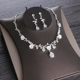 Bridal Jewellery Set - Crown, Earrings & Necklace.