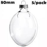 5 Pieces x DIY Paintable Home Wedding Christmas Decoration Ornament 90*60mm Glass Pine Cone Nut