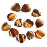 Twelve Natural Stone Heart Shape Cabochons for Jewellery Making 25mm