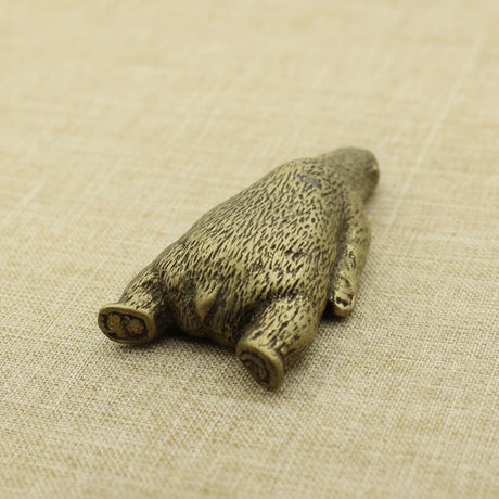 Pure Bronze Copper Polar Bear Ornament Miniatures Desk Figurine Tea Pet