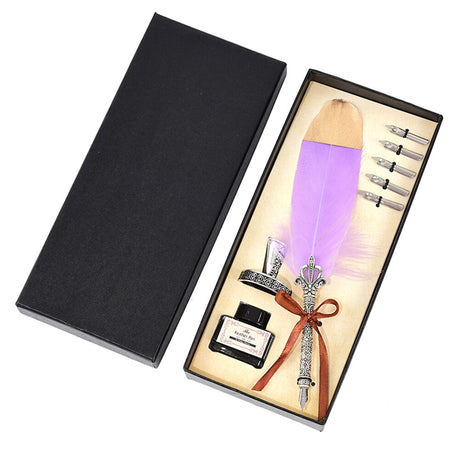 Calligraphy Feather Quill Fountain Pen Set Gift Box