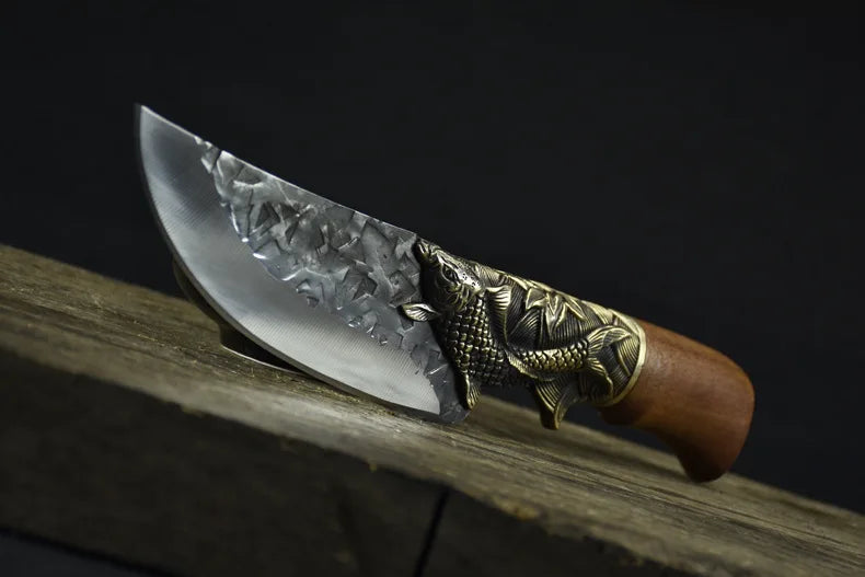 The Fisherman's Knife Steel Blade Handmade Forged Utility Boning Chef Cleaver