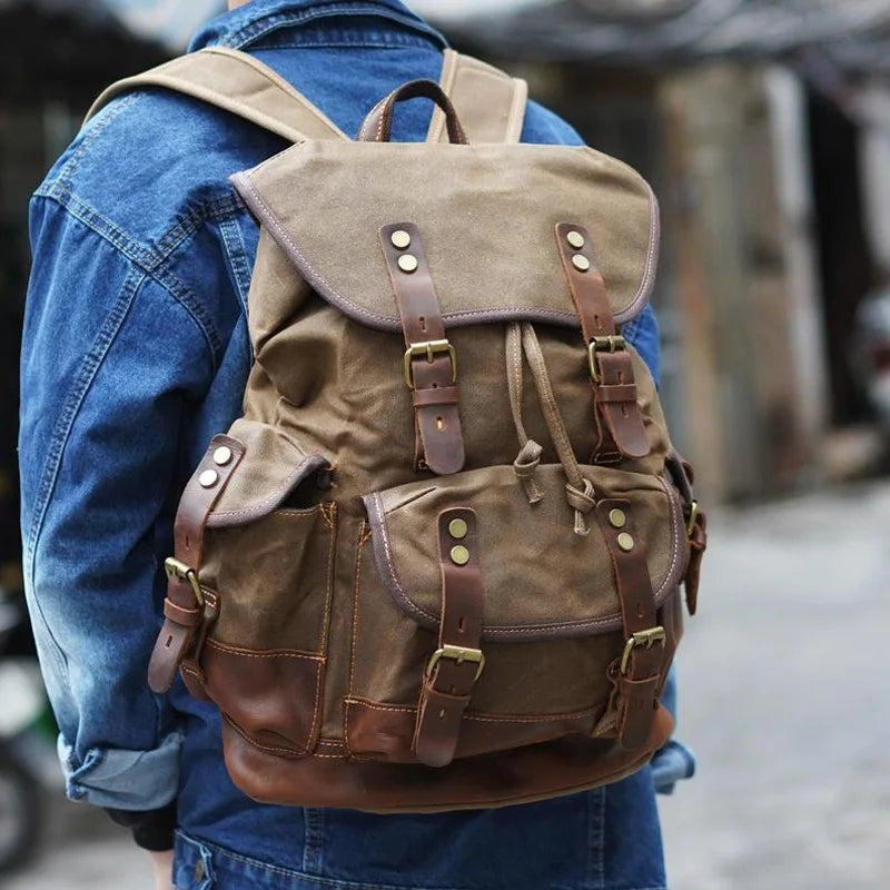 Waterproof Waxed Canvas Rucksack