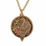 Dragon Magnifying Glass Pendant Necklace