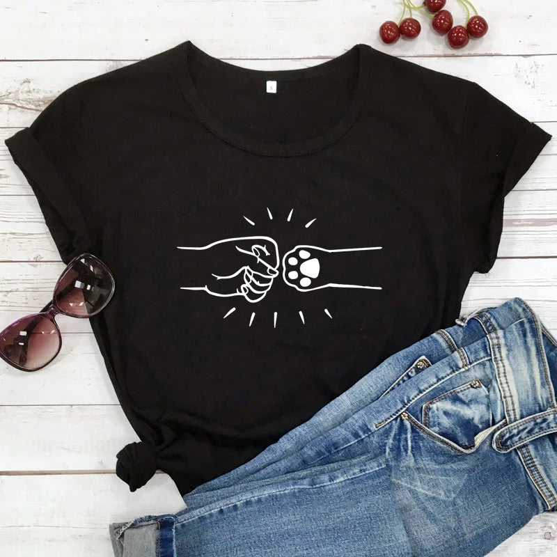 Fist Bump T-shirt Dogs Are The Best Friends