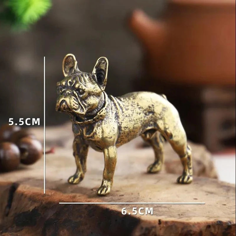 Copper Bulldog Figurine Tea Pets