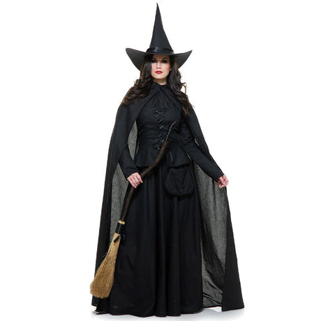 Evil Witch Queen Halloween Costume Medieval Gothic Enchantress Cosplay