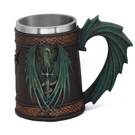 Green Dragon Drinking Mug Beer Stein Tankard 17 oz
