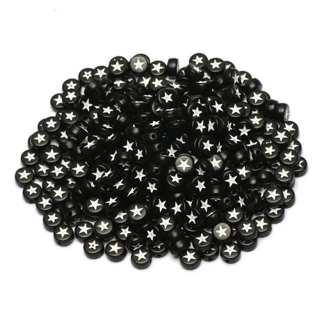 Friendship Bracelet Stars and Letters Acrylic Beads Round Spacer Beads For DIY Jewellery Making