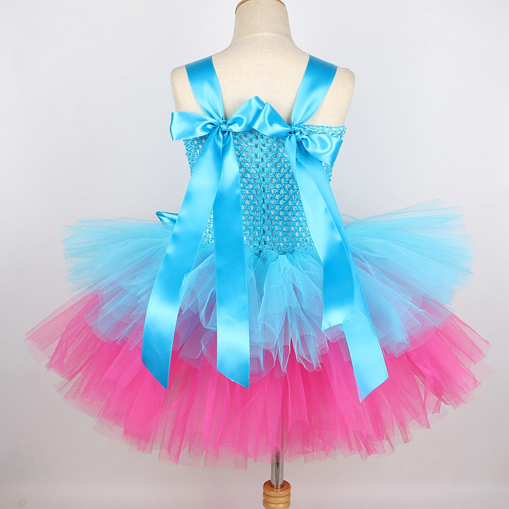 Trolls Tutu Dress Princess Poppy Costume Halloween Dresses