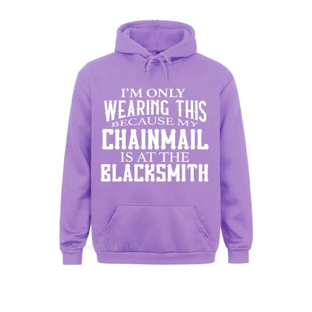 Chainmail is at the Blacksmith Ren Fair Men's Hoodie Sweatshirts