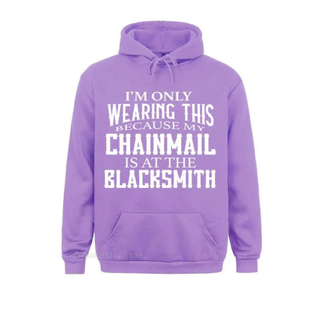 Chainmail is at the Blacksmith Ren Fair Men's Hoodie Sweatshirts