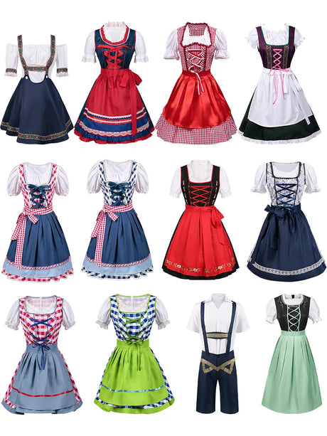 Oktoberfest Costume Dress Women Germany Beer Maid Tavern Waitress Cosplay