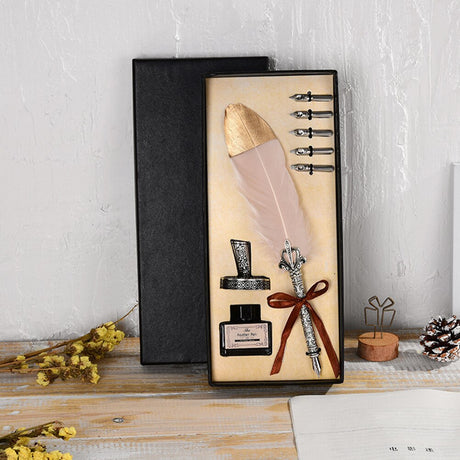 Calligraphy Feather Quill Fountain Pen Set Gift Box