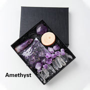 Natural Crystal Gift Sets Amethyst Clear Quartz Rose Quartz Gifts Box