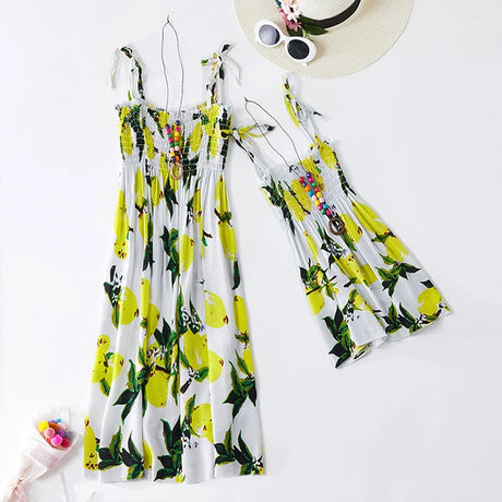 Mother and Daughter Matching Boho Beach Sundresses Summer Dresses