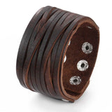 Handmade Genuine Leather Wide Cuff Bracelet