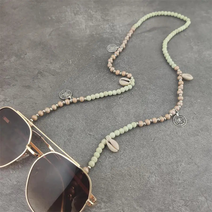 Stone Bead Sunglasses Chain Eyeglass Chains Necklace Reading Glasses Holder