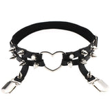 Studded Heart Thigh Garter