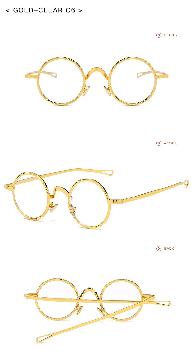 Frank's Round Metal Sunglasses UV400 Sun Glasses